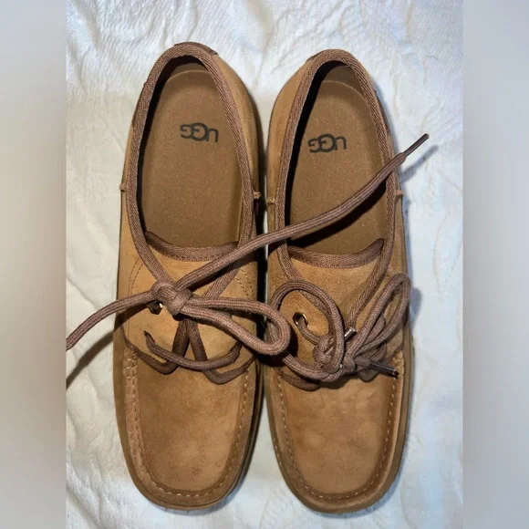 Ugg Cityfunc lace up platform shoes, chestnut, size 11, New in Box - Picture 4 of 15